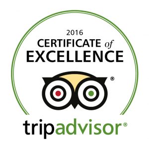Trip Advisor 2016 Certificate of Excellence Trip Advisor 2016 Certificate of Excellence